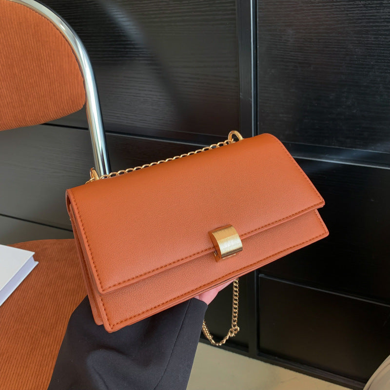 Simple Western Style Popular Korean Shoulder Crossbody Fashion Chain Small Square Bag