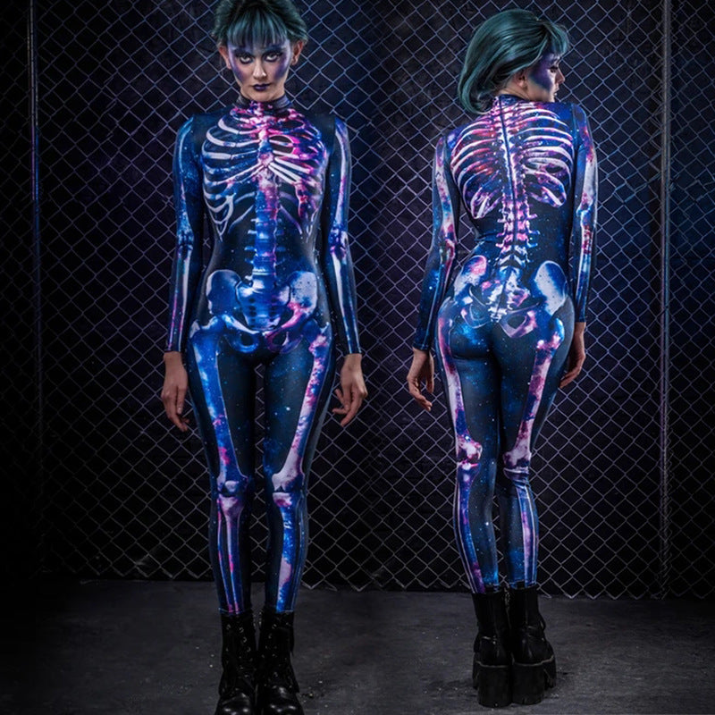Halloween Ball Body Skeleton Jumpsuit