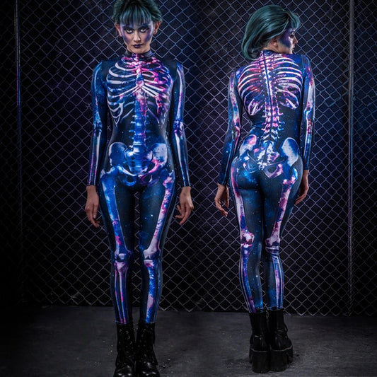 Halloween Ball Body Skeleton Jumpsuit