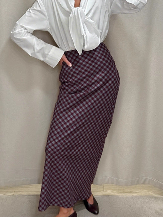 Spring Elegant Drapey Slimming High-Waisted Midi Bodycon Skirt For Women