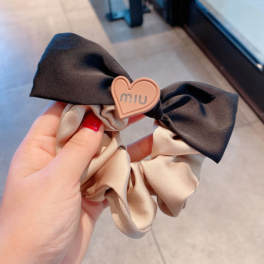 French Retro Style Letters Female Tie Hair Fashion Floating Headband Rope
