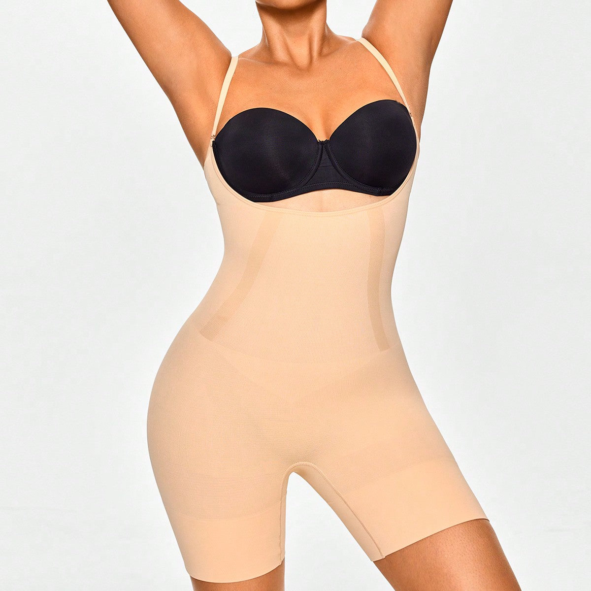 Premium UnderWire Cupped Thong Bodysuit For Women - Tummy & Waist Control With Natural Butt-Lift Effect
