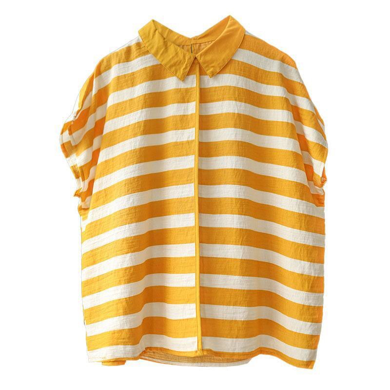 Literary Leisure Loose And Slim Plus Size Lapel Top