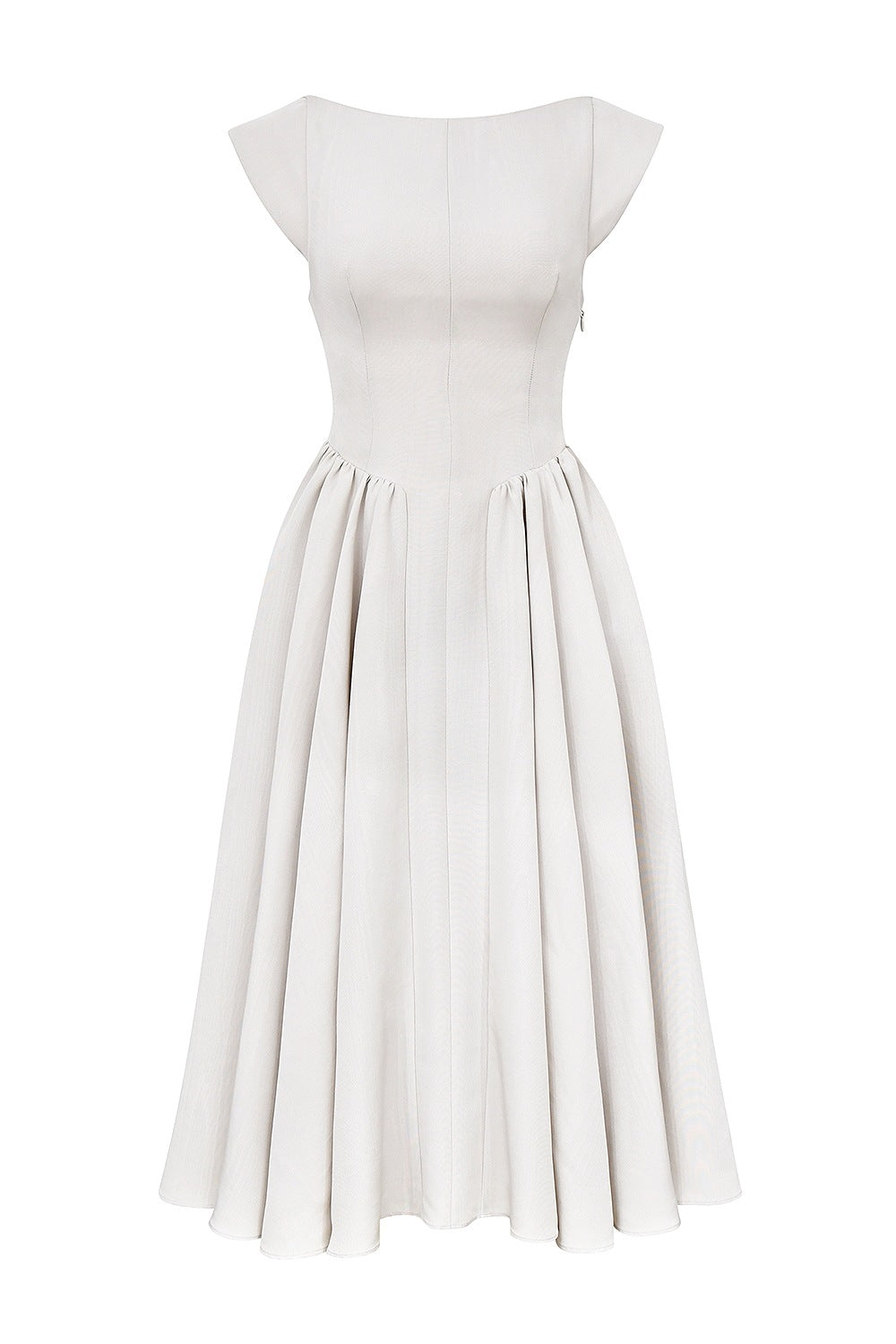 Backless Crew-neck Sleeveless Tank Dress Womens Midi Dress
