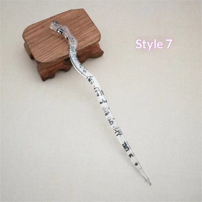 Elegant Chinese-style Hairpin In Traditional Chinese Ink-wash Style