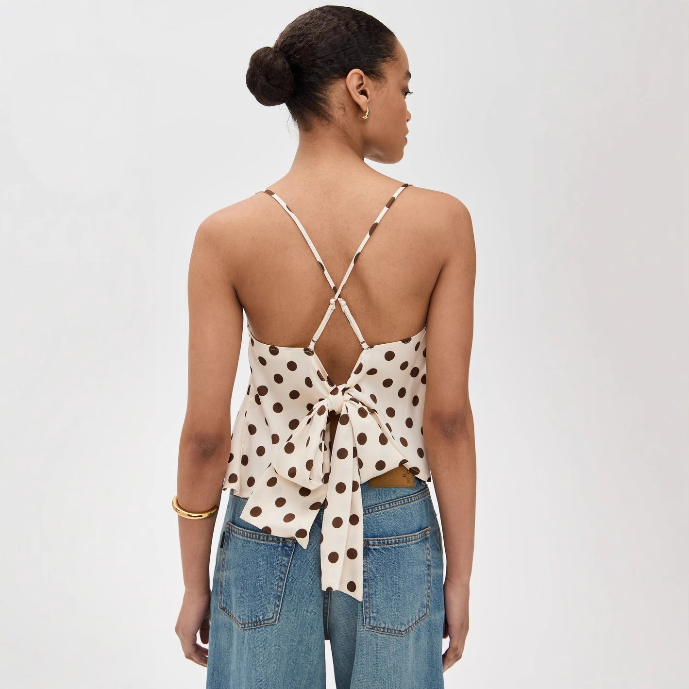Women's Polka Dot Thin Shoulder Camisole