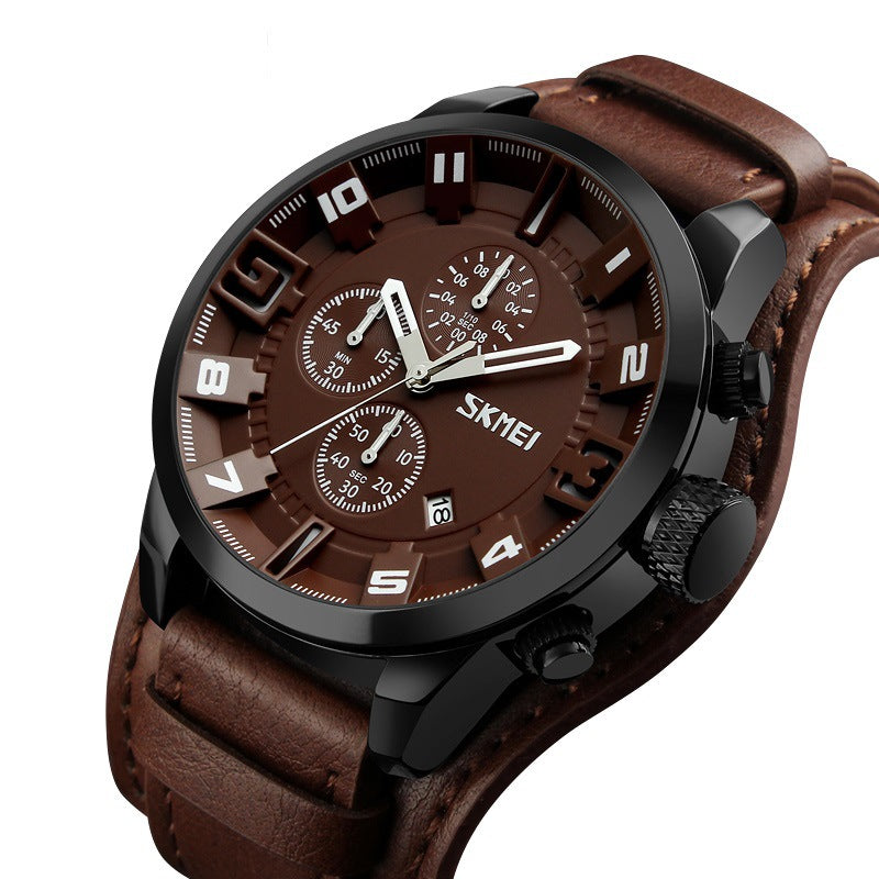 Fashion Men's Waterproof Business Quartz Multi-function Sports Watch