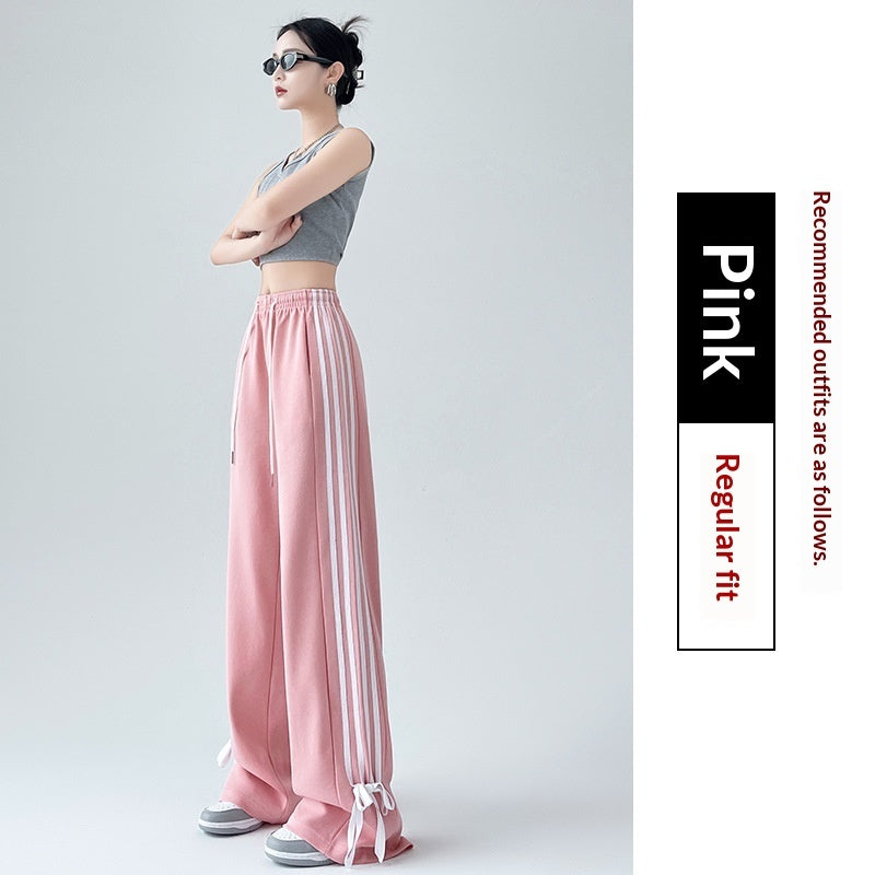 Bow-knot Sweatpants For Women High-waisted And Versatile
