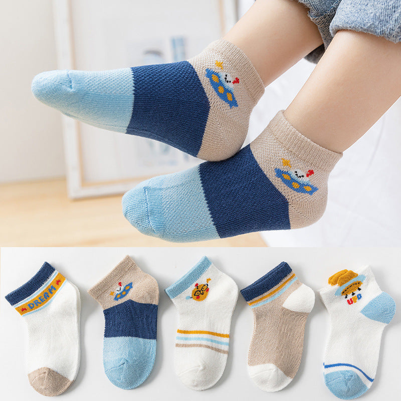 Cartoon Cotton Socks For Small And Medium-sized Children