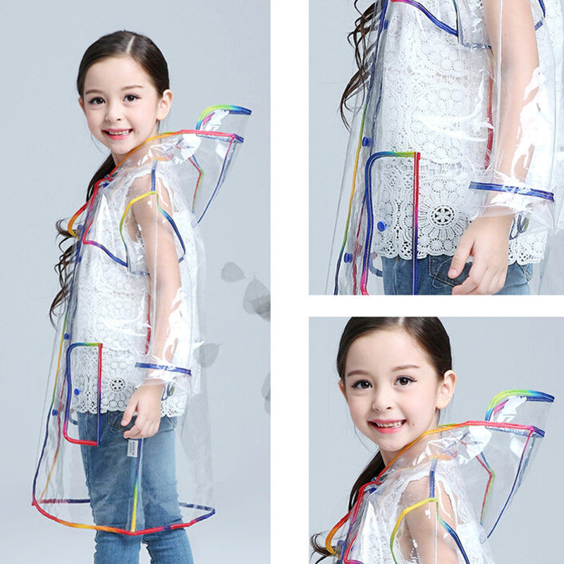 Transparent Thickening Eva Raincoat For Elementary School Students
