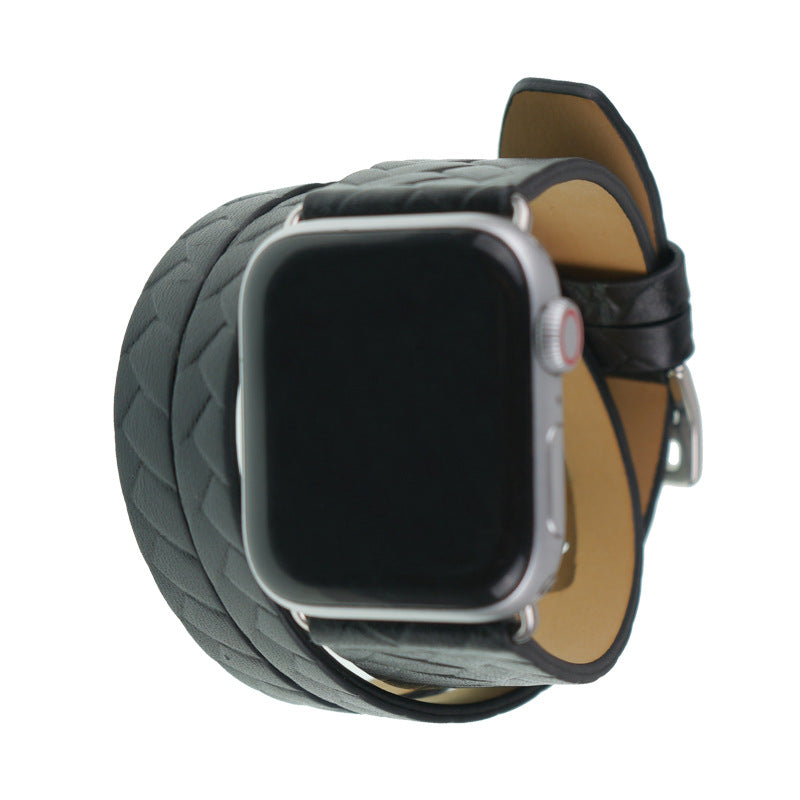Watch Leather Leaf Pattern Breathable Personality Temperament