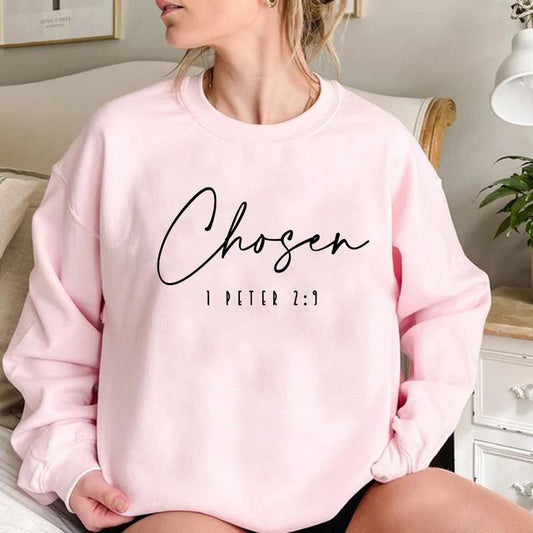 Kvinders langærmet pullover med blomsterprint