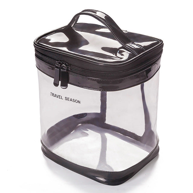 Large capacity waterproof transparent cosmetic bag