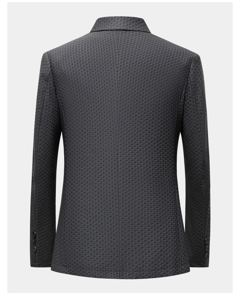 Men's Brocade Ammonia Fabric Plaid Jacquard Suit