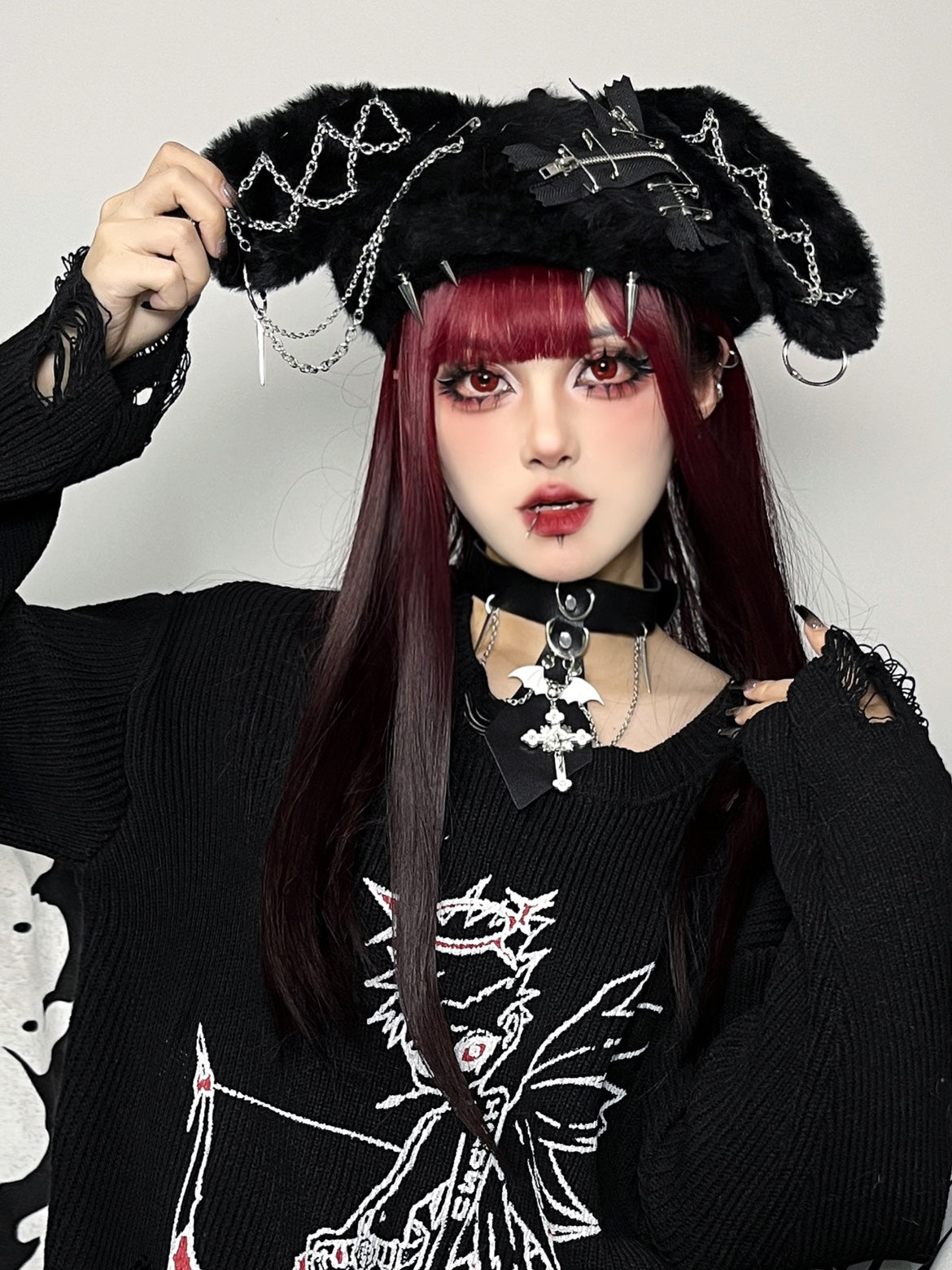 Punk Rabbit Ear Beret