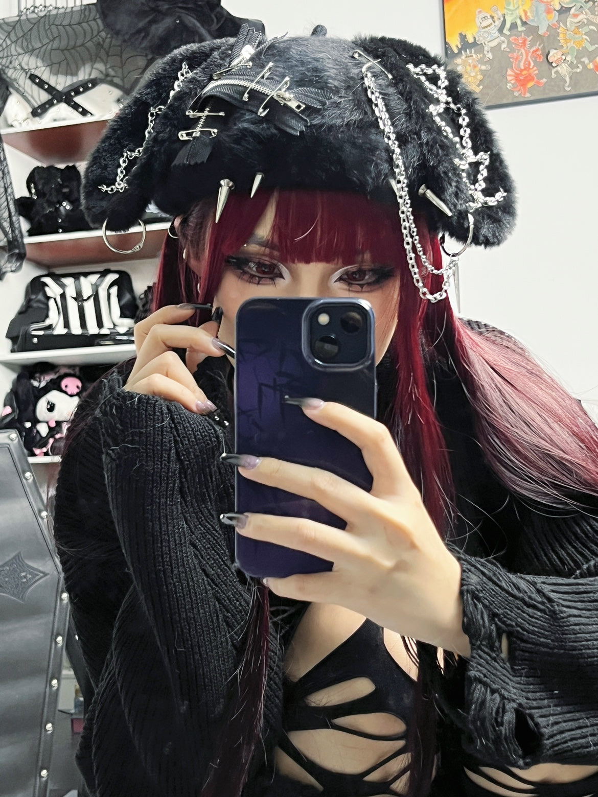 Punk Rabbit Ear Beret