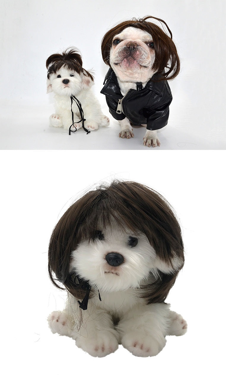 Pet Supplies High-temperature Silk Cat Wig