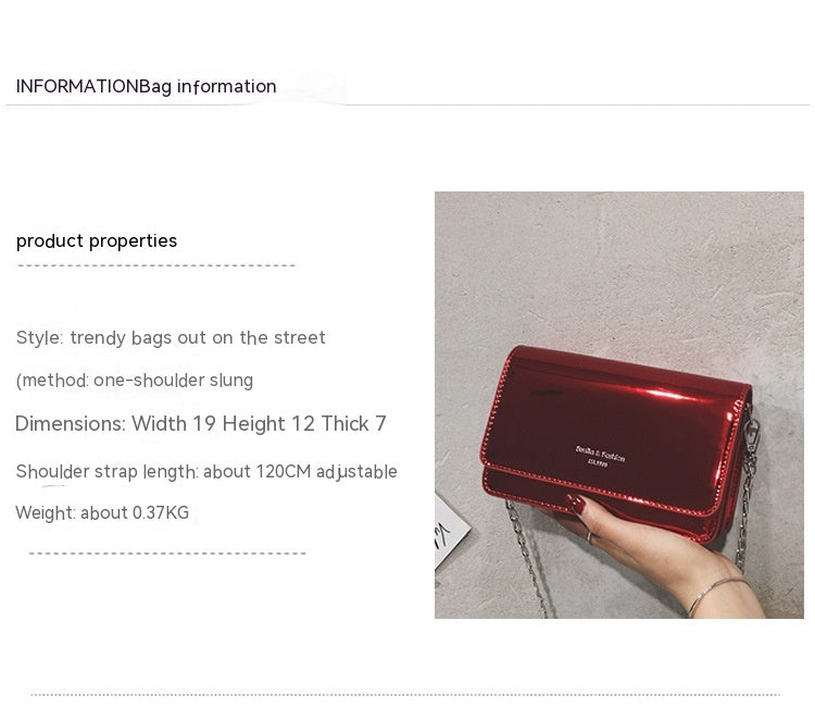 Korean Style Small Square  Fashion Simple Messenger Bag