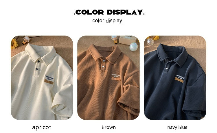 American Retro Polo Shirt Men's Short Sleeve