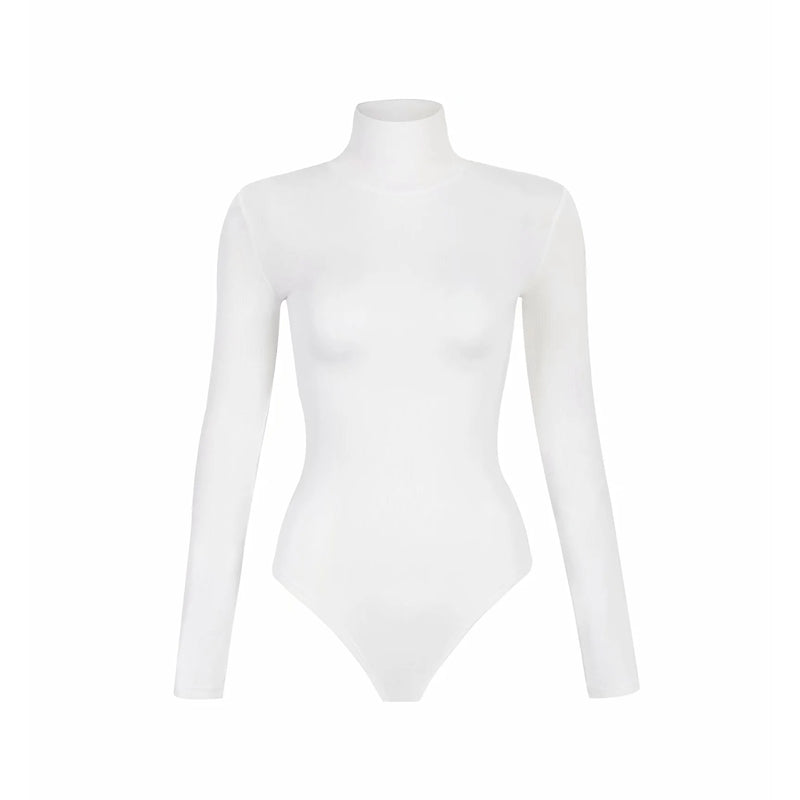 Women's Bottoming Shirt Half-high Collar Long Sleeves Design Sense Jumpsuit