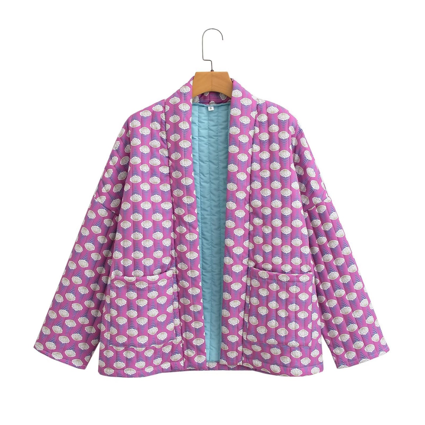 National Fashion Quilted Cotton Pattern Print Bomuldsforet Jakke