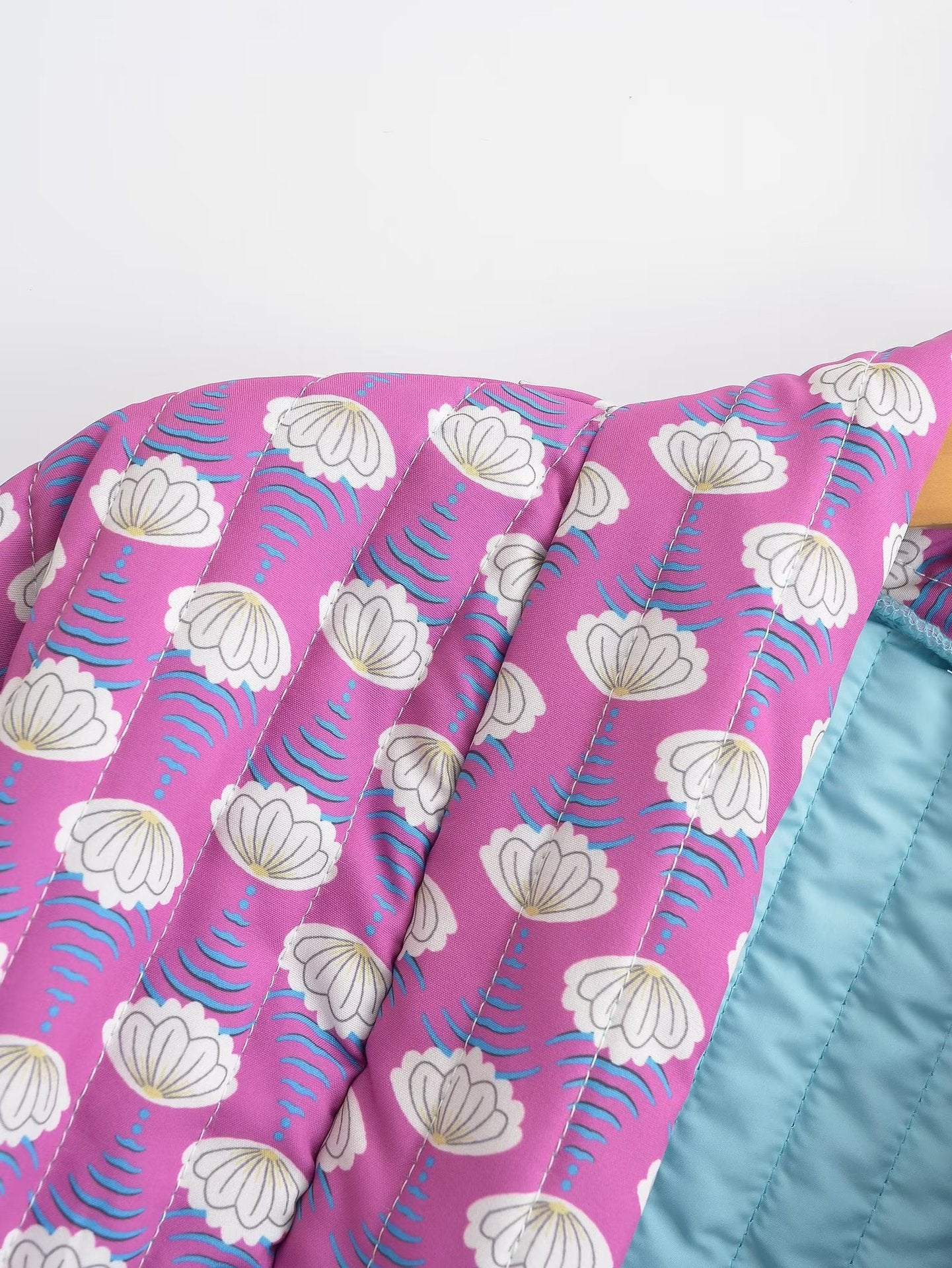 National Fashion Quilted Cotton Pattern Print Bomuldsforet Jakke