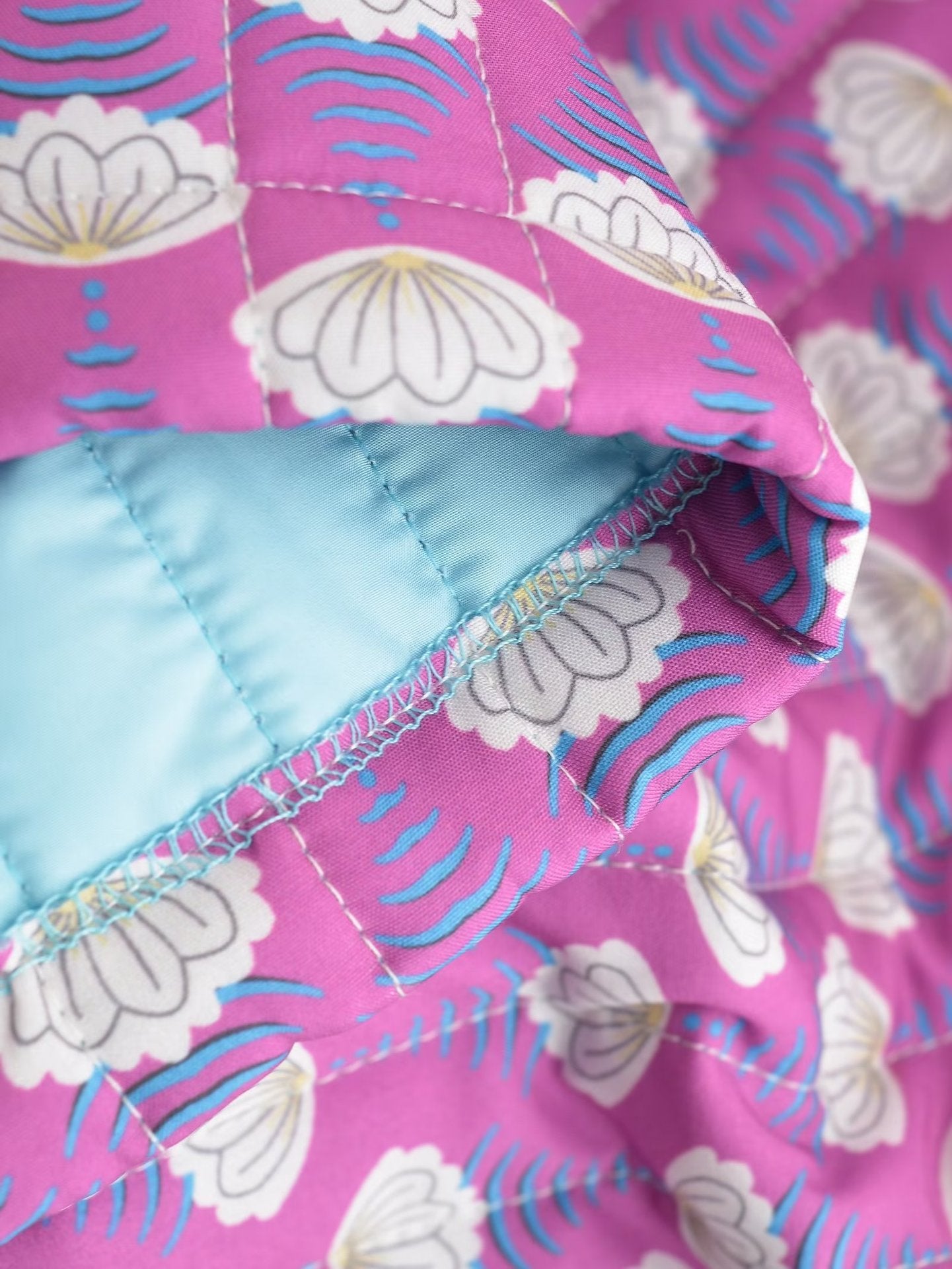 National Fashion Quilted Cotton Pattern Print Bomuldsforet Jakke