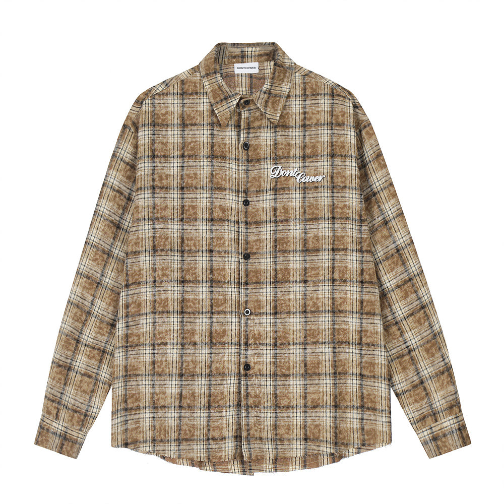 Old Fried Flower Burr Loose Casual Shirt