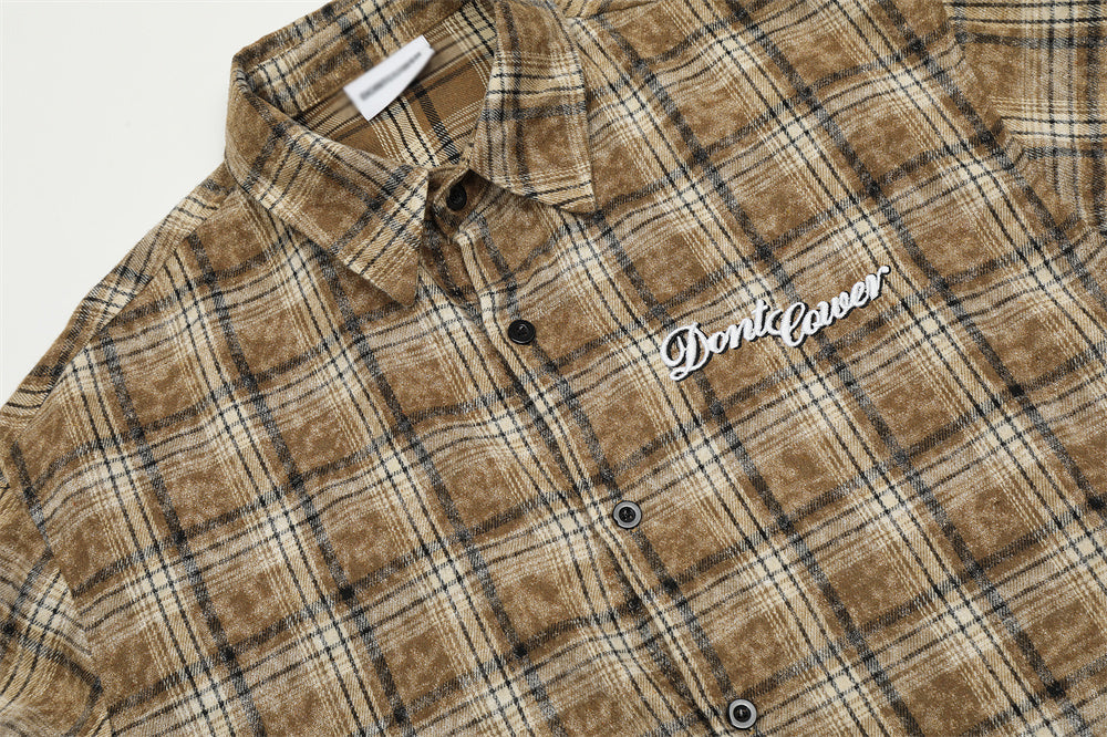 Old Fried Flower Burr Loose Casual Shirt
