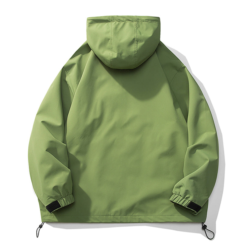 Solid Color Shell Jacket Men's Coat
