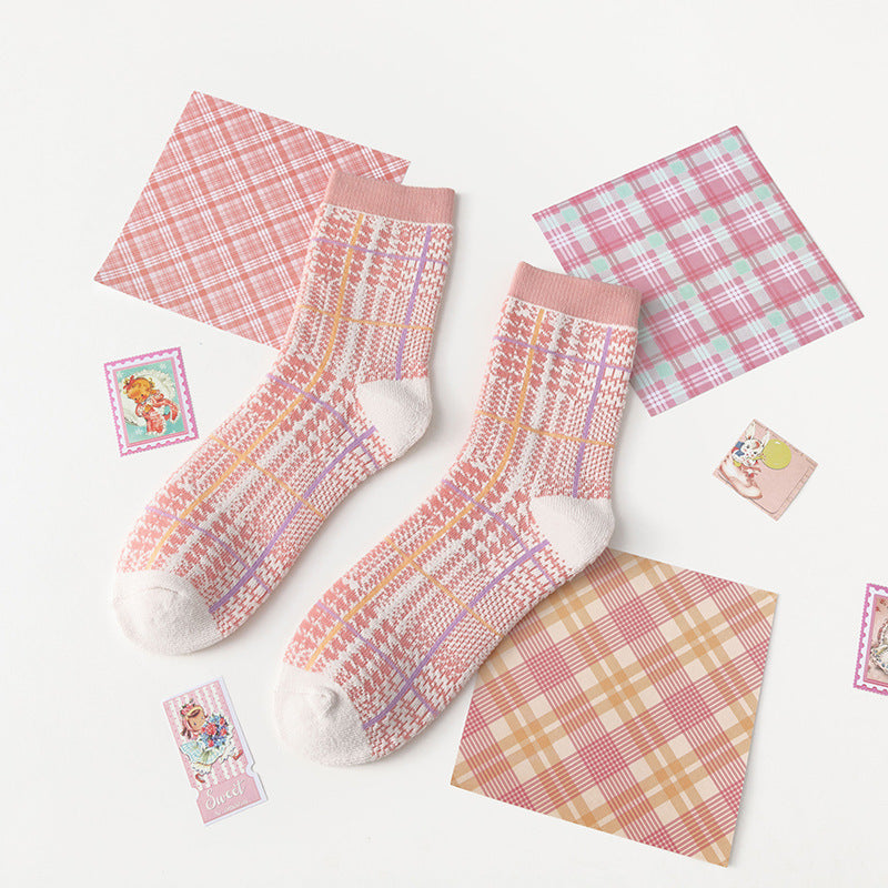 Sweet Lady Towel Bottom Mid-calf Socks