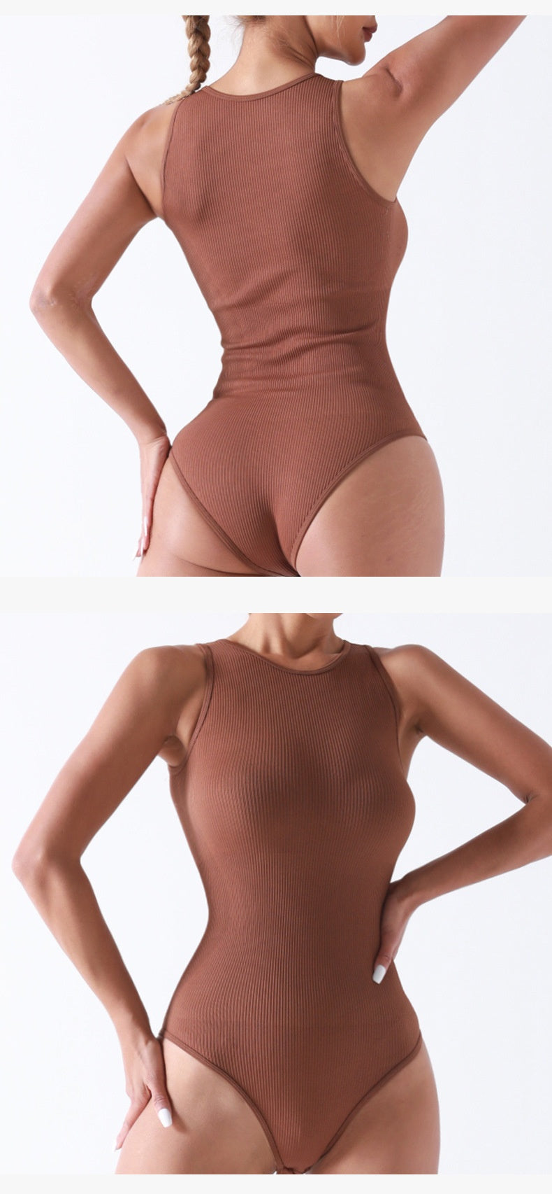 Seamless Body Shaping Yoga Sleeveless Leotard
