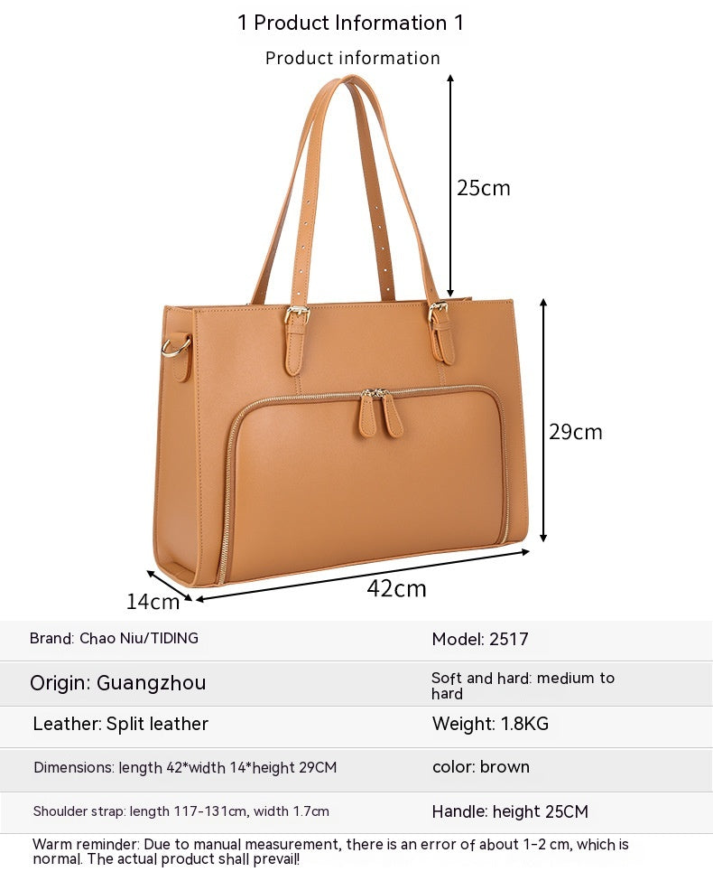 Kvinders Stor Kapacitet Mode Skulder Crossbody Bærbar Stor Taske Høj Sans
