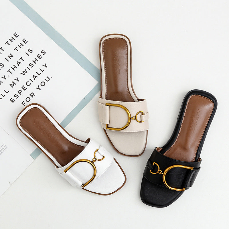 Women's Summer New Fashion All-matching Leisure Sandals Flat Shoes