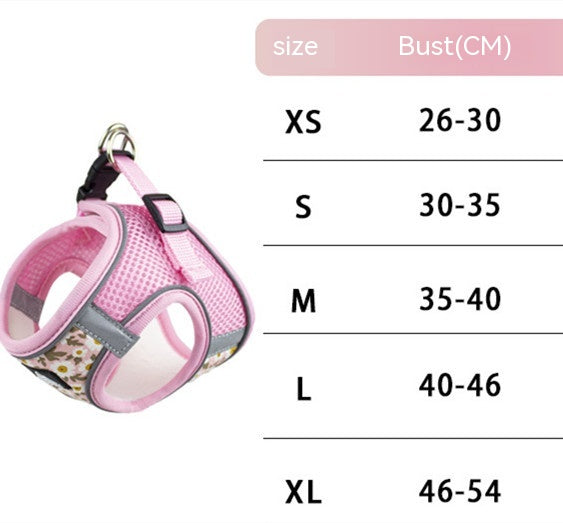 Dog Rope Leash Anti Breaking Loose Breathable Chest Strap