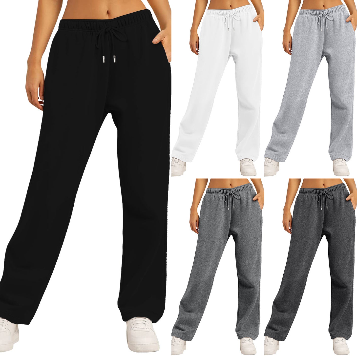 Women's Casual Loose Solid Color Sweatpants