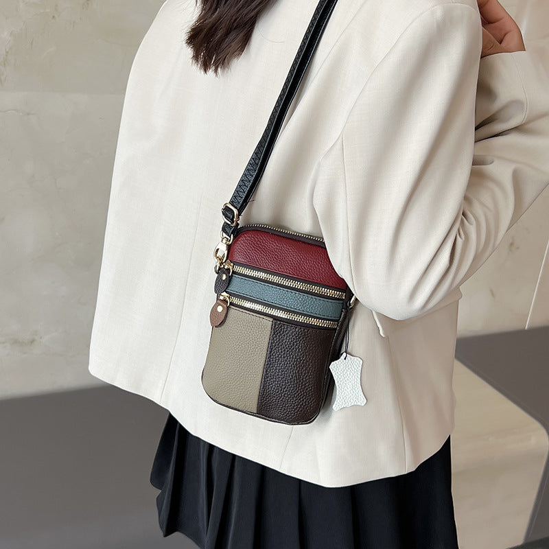 First Layer Leather Phone Bag Female