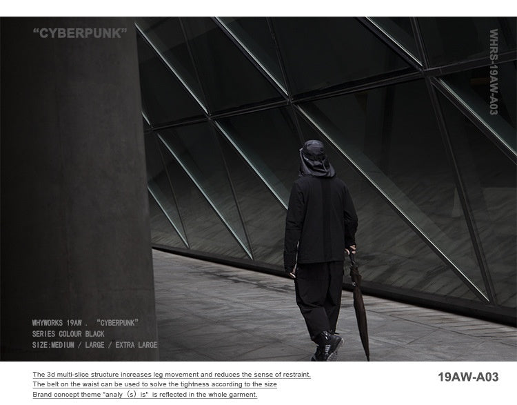 Cyberpunk Functional Cloak Dark Ninja Shawl Outdoor Rain And Snow Trench Coat