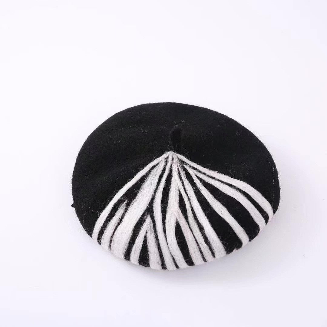 Striped Girls Fashion All-matching Hat