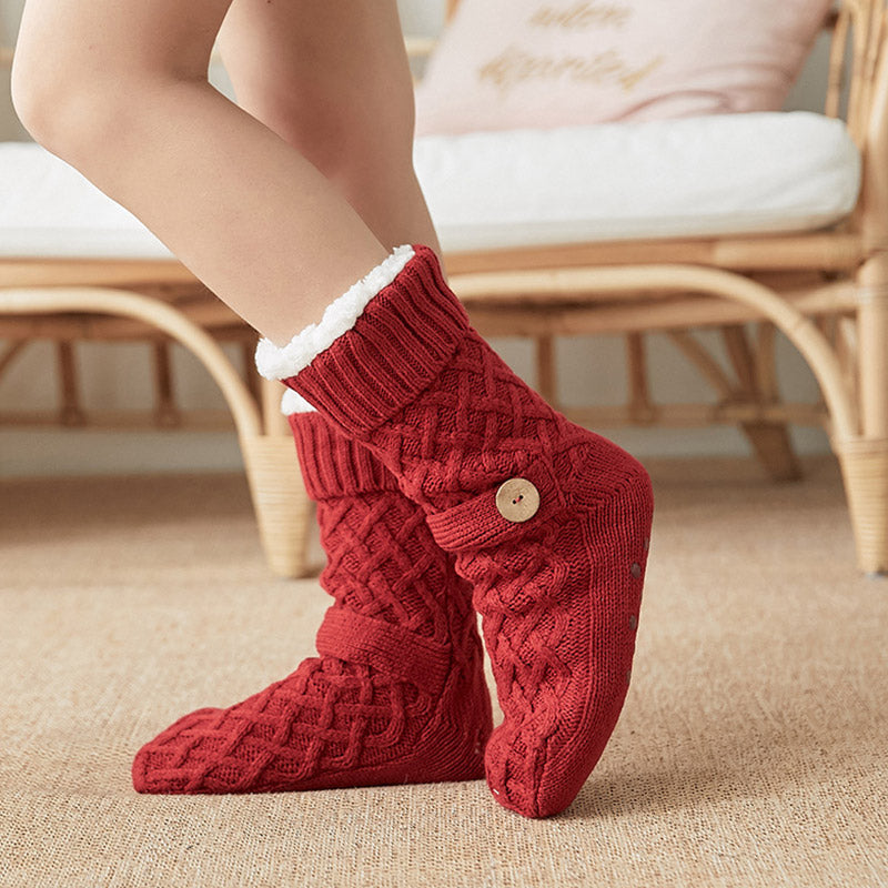 Women's thickened plus velvet floor socks