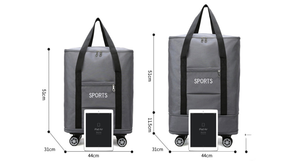 Removable Universal Wheel Large Capacity Expansion Storage Bag