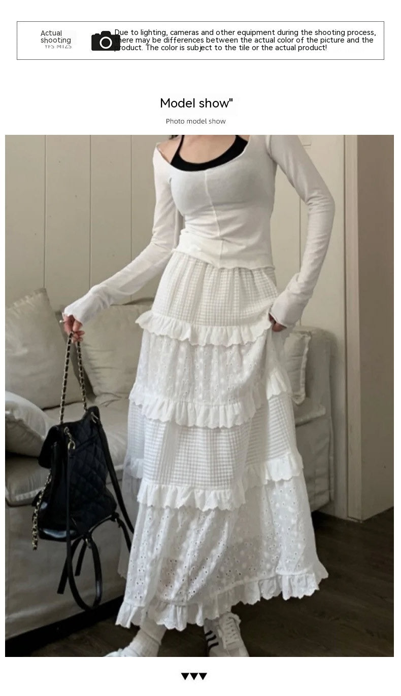 High Waist Small White Skirt