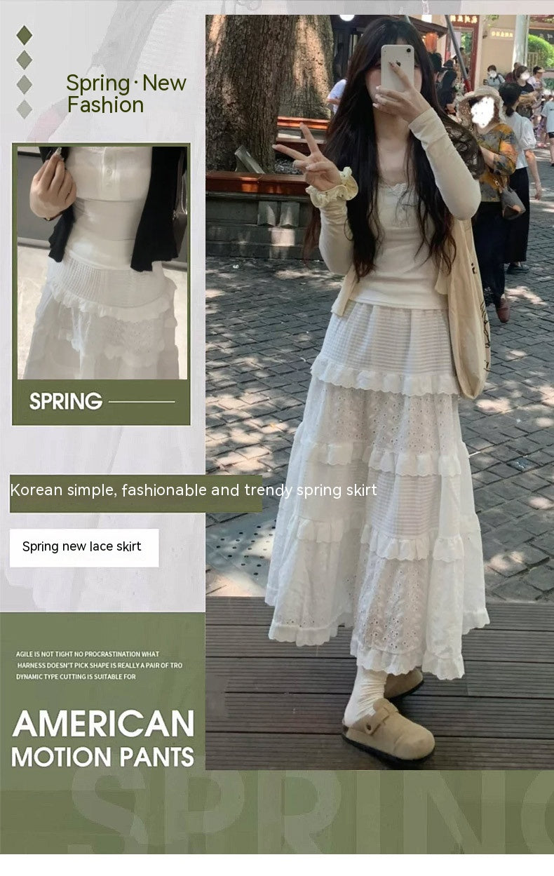 High Waist Small White Skirt