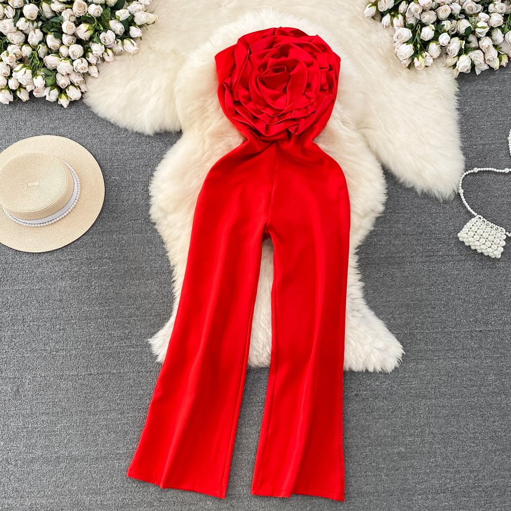 Women's Fashion Straight Wide-leg Jumpsuit