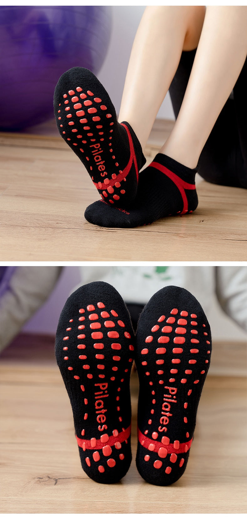 Terry Yoga Socks Pilates Playground Trampoline Fitness Exercise Non-slip