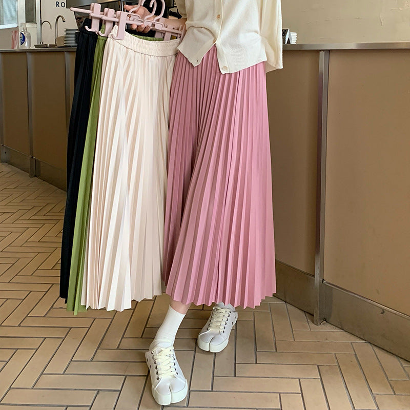 New Summer High Waist Slimming Small Mid-length Dress