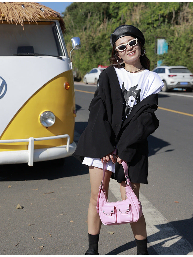 Special-interest Design Locomotive Style New High Sense Fashion Ins One Shoulder Bag