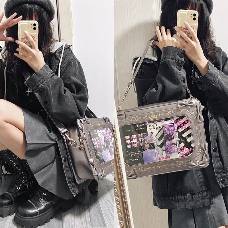 Girl Versatile Retro Transparent Small Square Bag