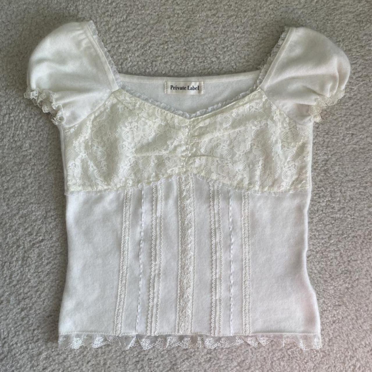 European And American Puff Sleeve Solid Color Square Collar Slim Pullover T-shirt