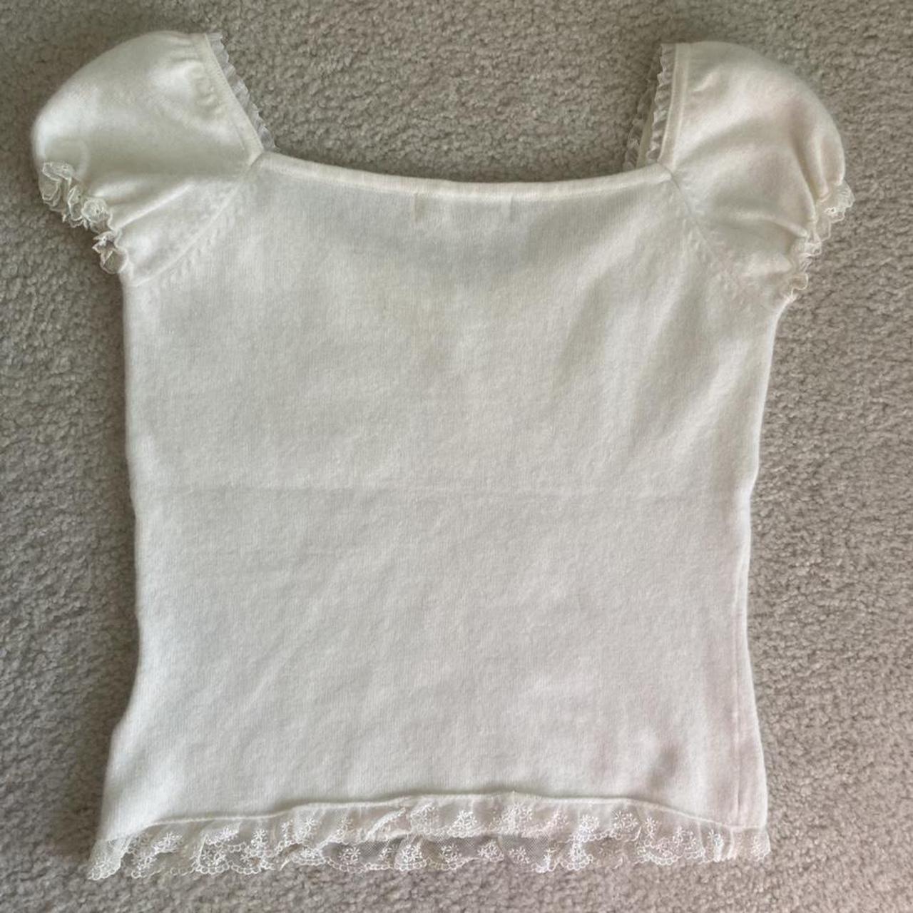 European And American Puff Sleeve Solid Color Square Collar Slim Pullover T-shirt